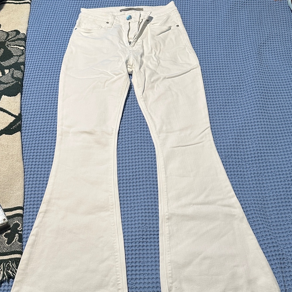 Hudson White Flared Jeans